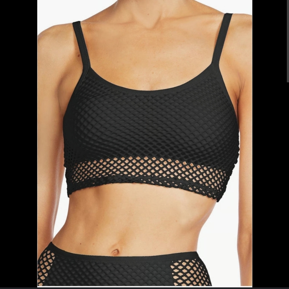 ROBIN  PICCONE  PUA  CROP  BIKINI TOP,  NEW, SIZE:LARGE